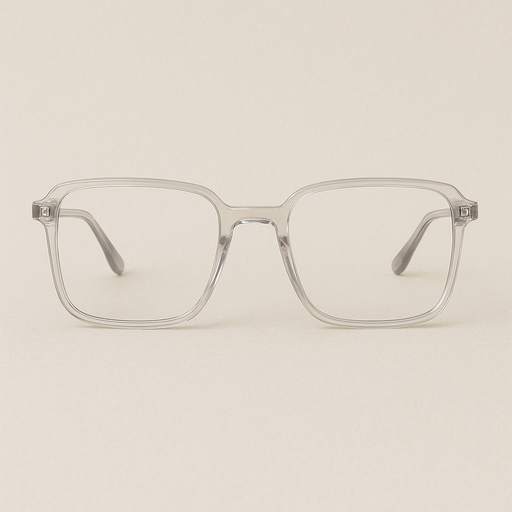 Crystal Clear – Transparent Rectangle Eyeglasses
