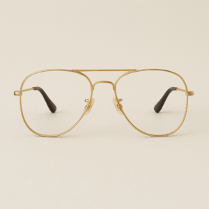 Aviator Luxe – Gold Metal Frame Eyeglasses
