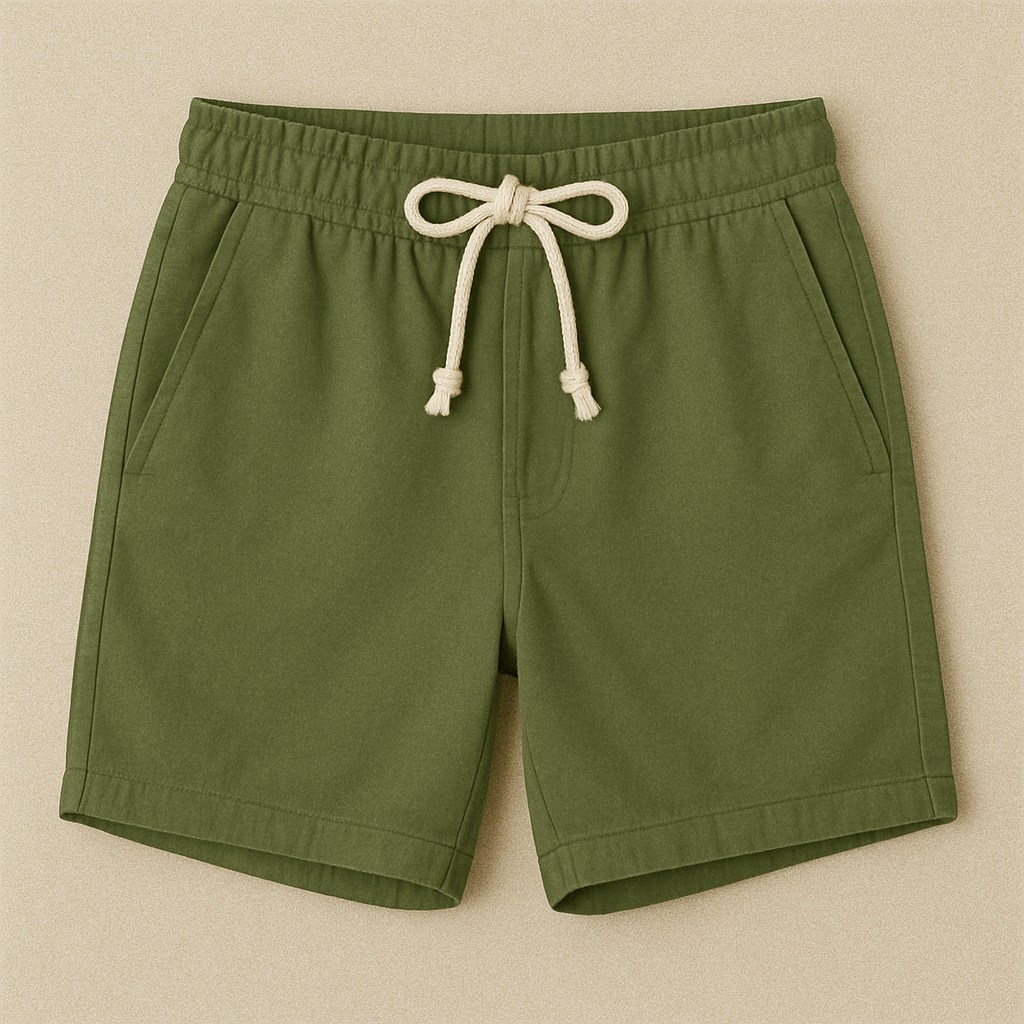 Palm Trail – Light Olive Green Shorts
